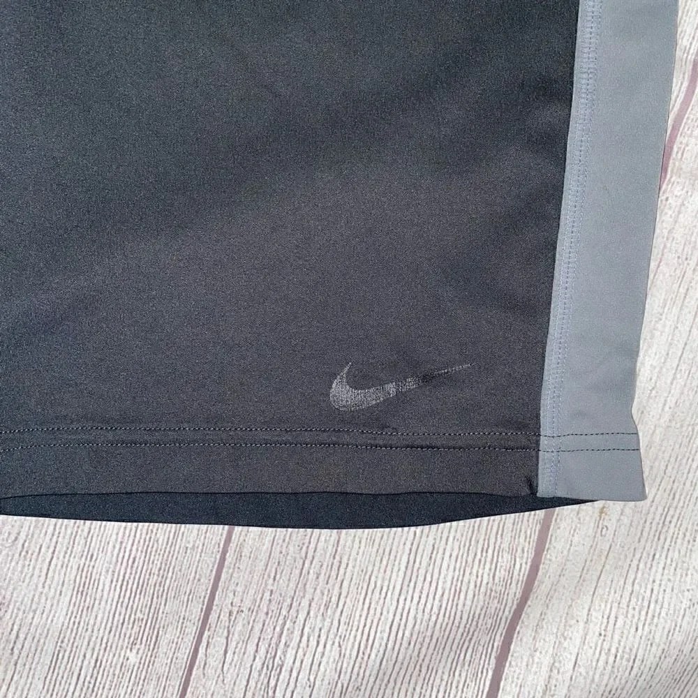 Nike youth boys L dri fit pull on athletic shorts grey